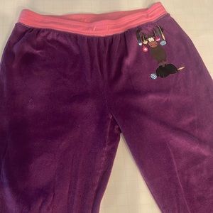 Purple and Pink Moose Pajama Pants Size M